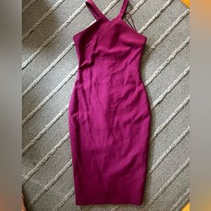 Beautiful wine colored cocktail dress by Elizabeth James
